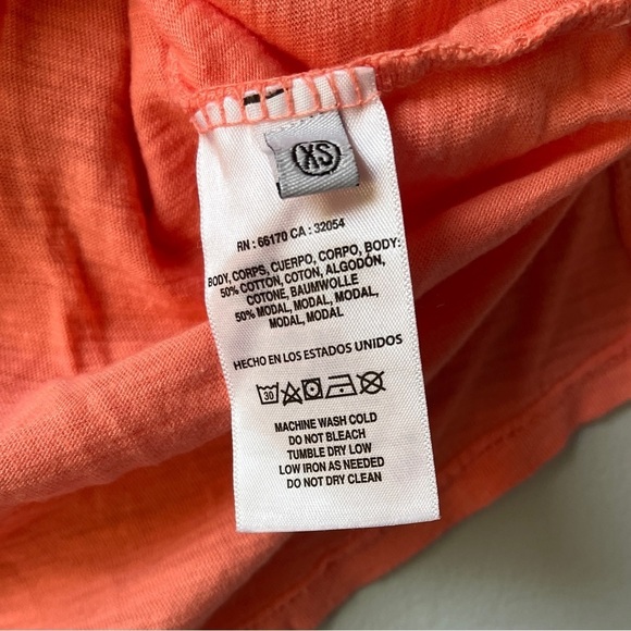 Anthropologie t.la Peach Classic V-neck Tee - Picture 7 of 8